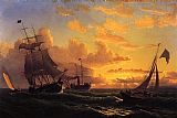 William Bradford Canvas Paintings - Fresh Breeze of Sandy Hook